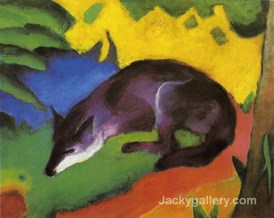 Blue Fox by Franz Marc paintings reproduction